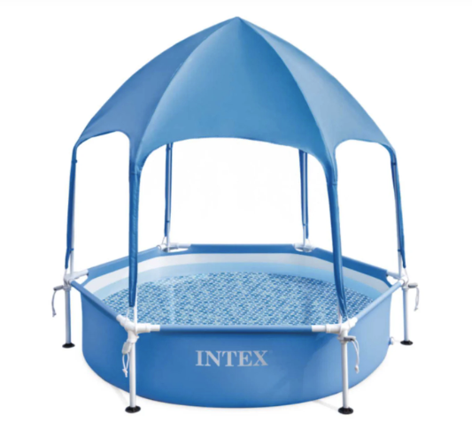 Piscina Estructural con Techo y Protección UV INTEX Metal Frame 183 x 38 cm