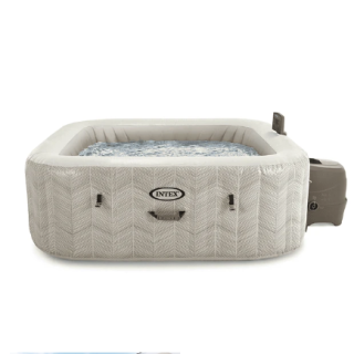 Spa Hot Tub Inflable Intex Chevron Deluxe Square Bubble Spa 6 Personas